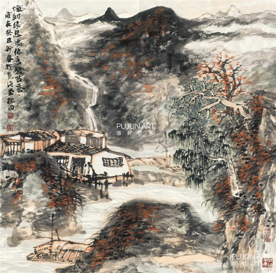 程振国画家作品 2013年作-山居图