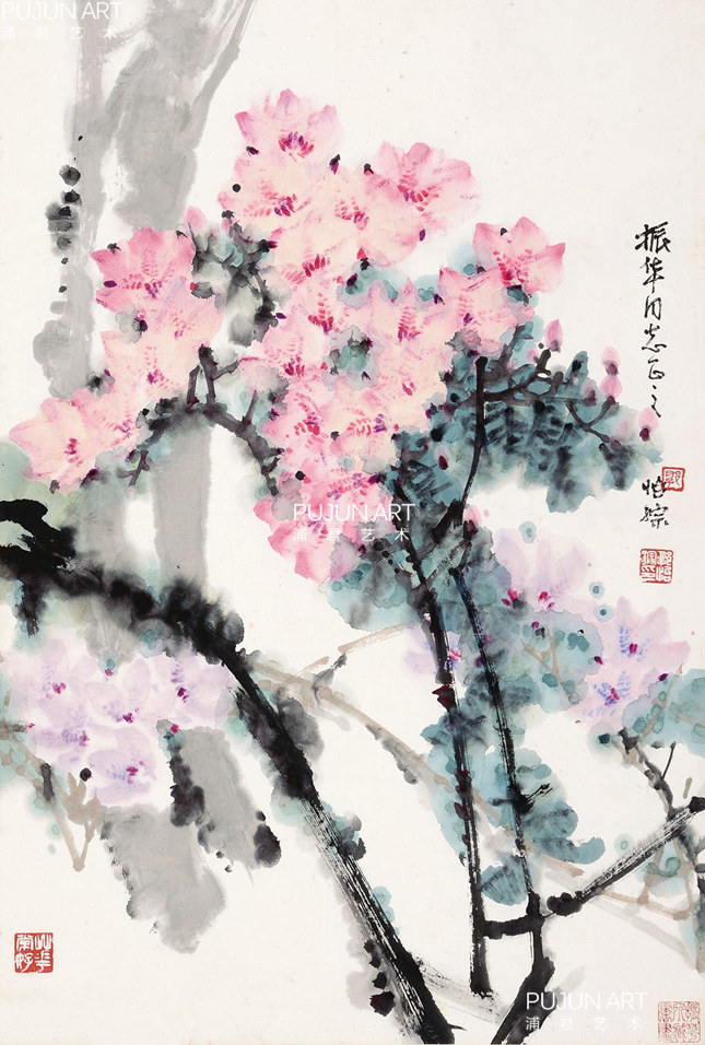 画家郭怡宗作品 花卉 立轴